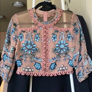 For Love and Lemons cropped blouse